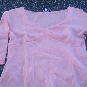 Ann Taylor Irish Linen size 10 pale Pink, Lighter than Air, Irish flaxen yarn